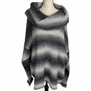 Peace & Pearls Black & Gray Mock Neck Sweater